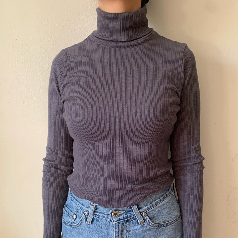 Michael Stars Charcoal Turtleneck Sweater